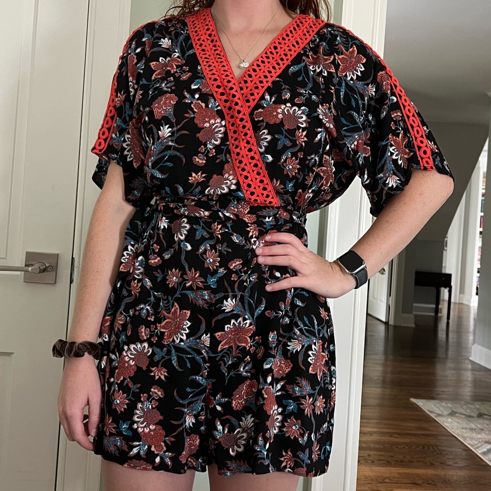 Anthropologie Floral Romper
